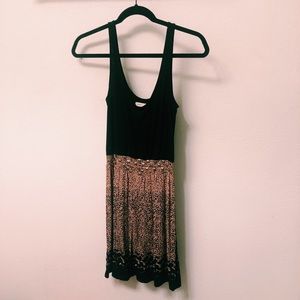 Black and Pink Leopard Tank Dress with Studs